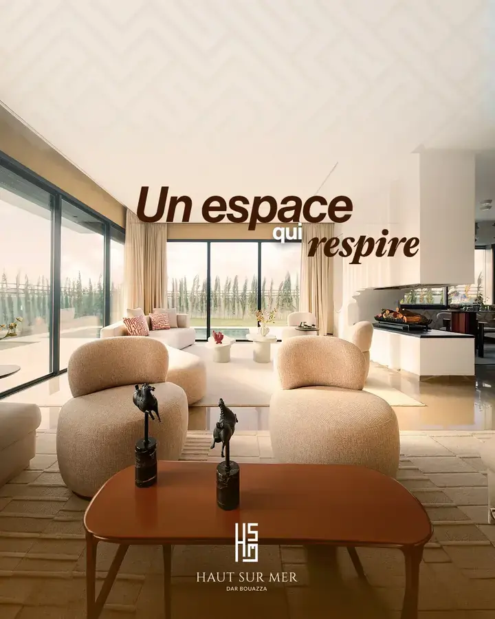 Haut sur Mer campaign visual focused on spacious interior living